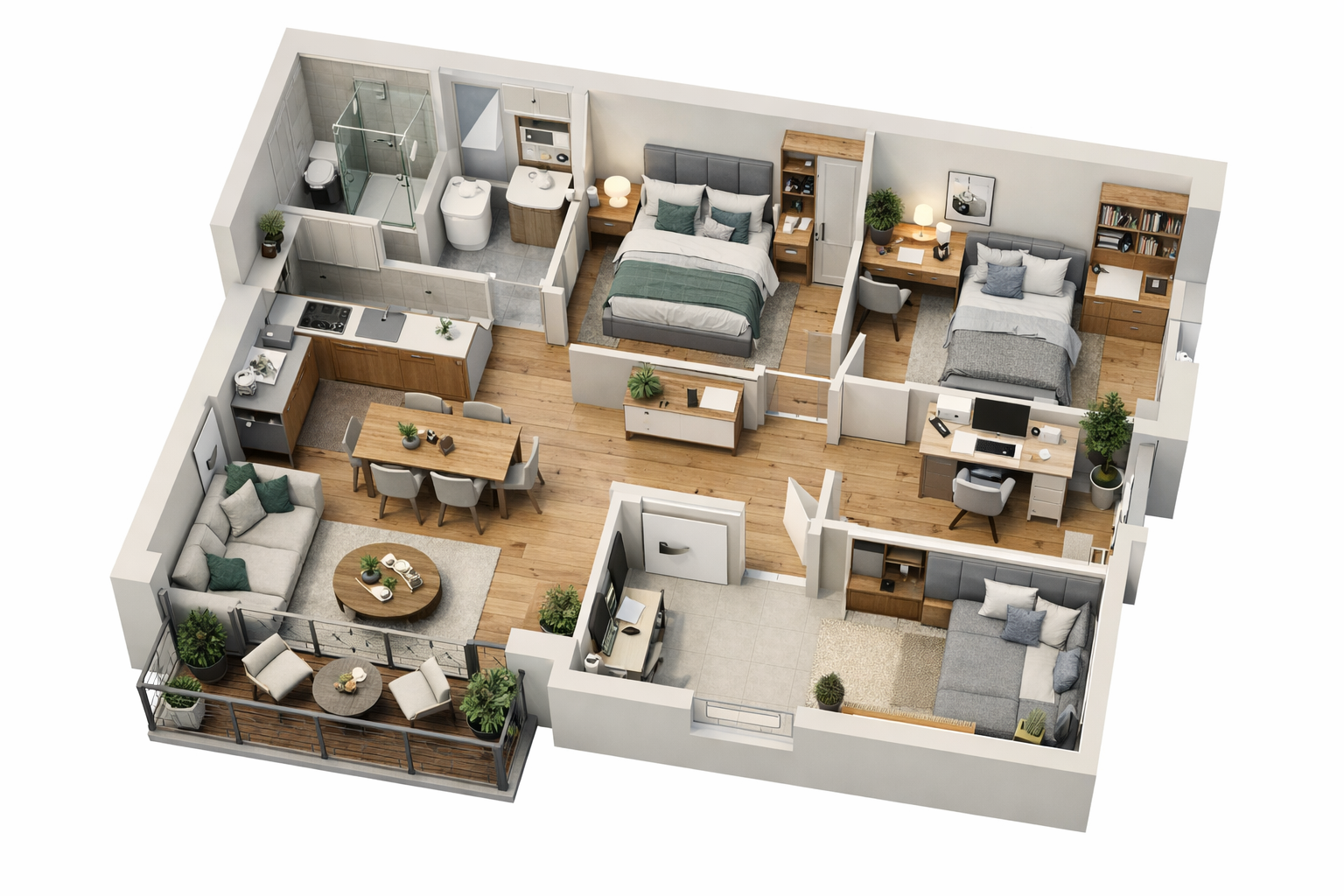 Renderizações 3D do Projeto