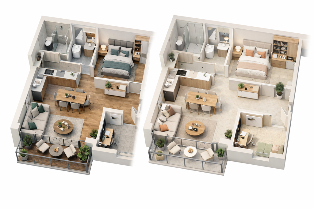 Renderizações 3D do Projeto