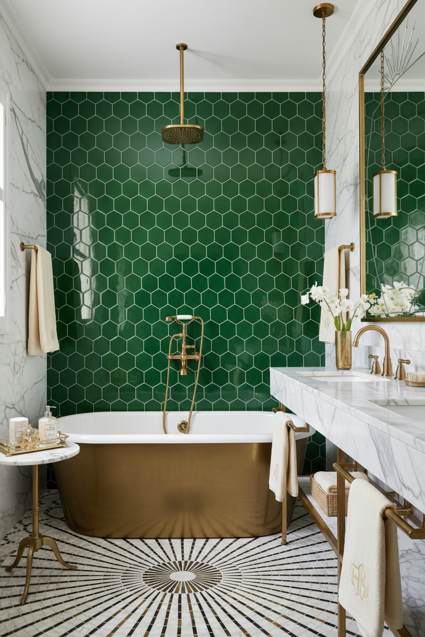 Bathroom Verde Esmeralda