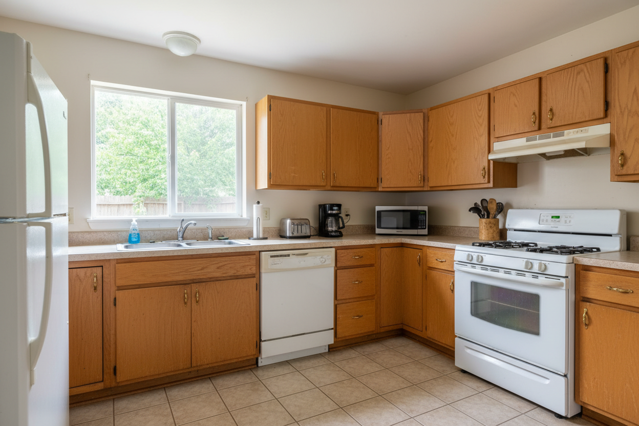 Cozinha antes da remodelação