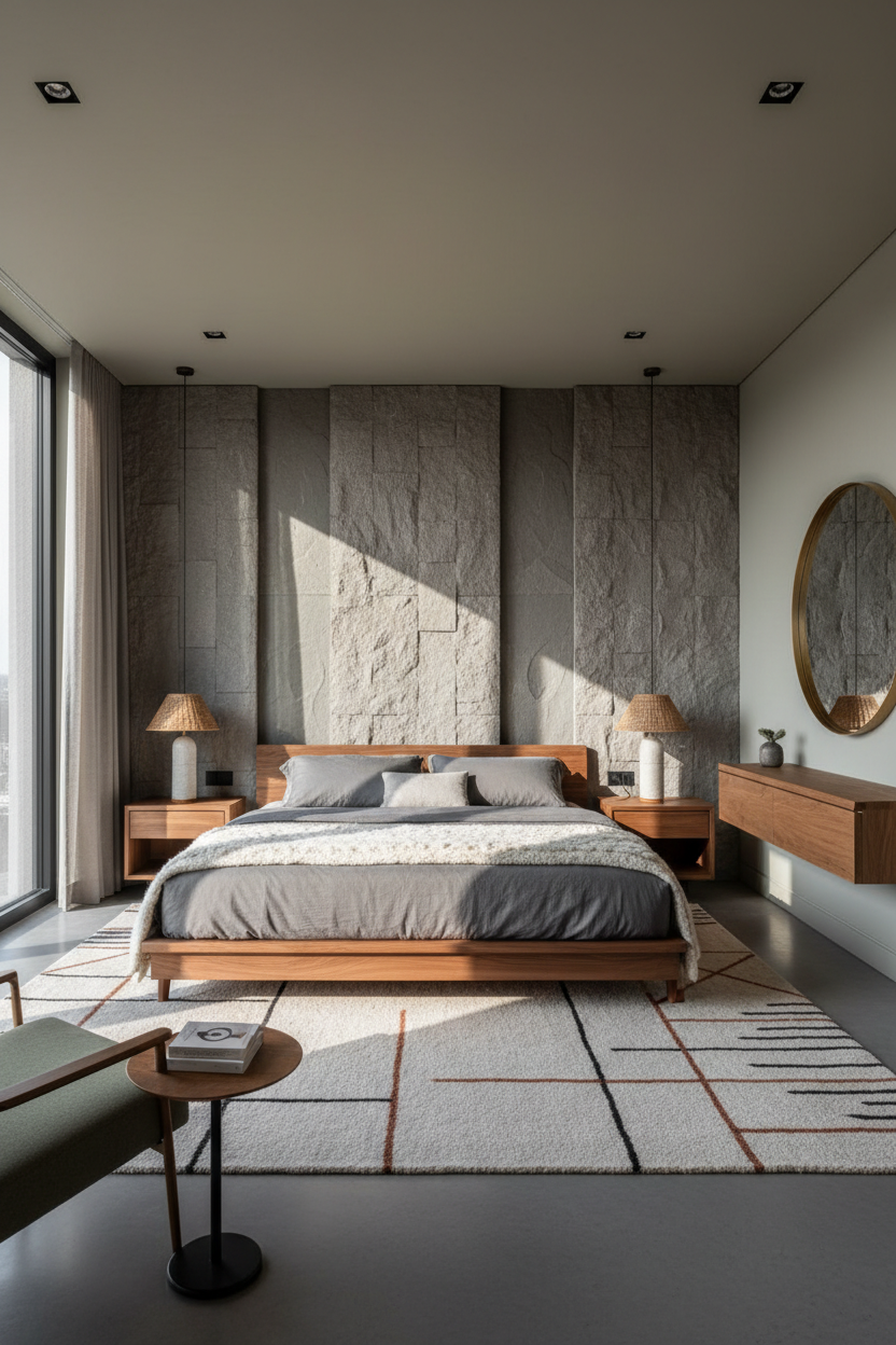 Quarto contemporâneo - fotografia arquitetónica