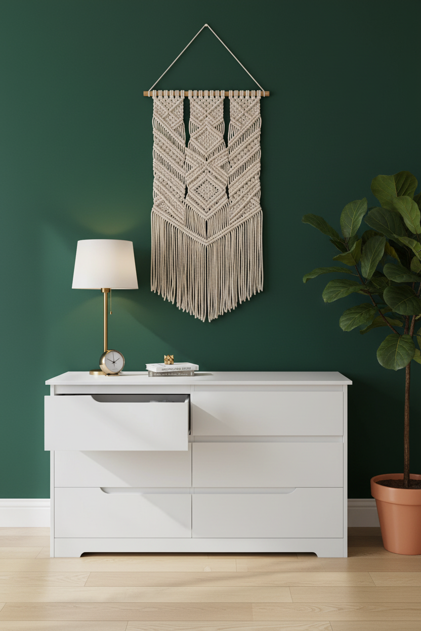 Quarto - Parede Verde Esmeralda