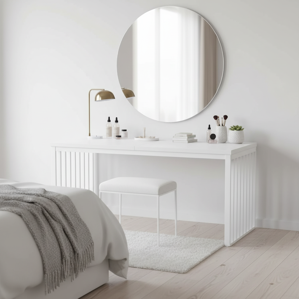 Secretária como penteadeira