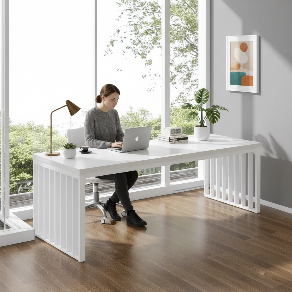 Secretária em escritório em casa